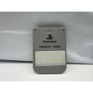 Official Sony Original PlayStation PS1 Memory Card OEM - Gray SCPH-1020 PsOne
